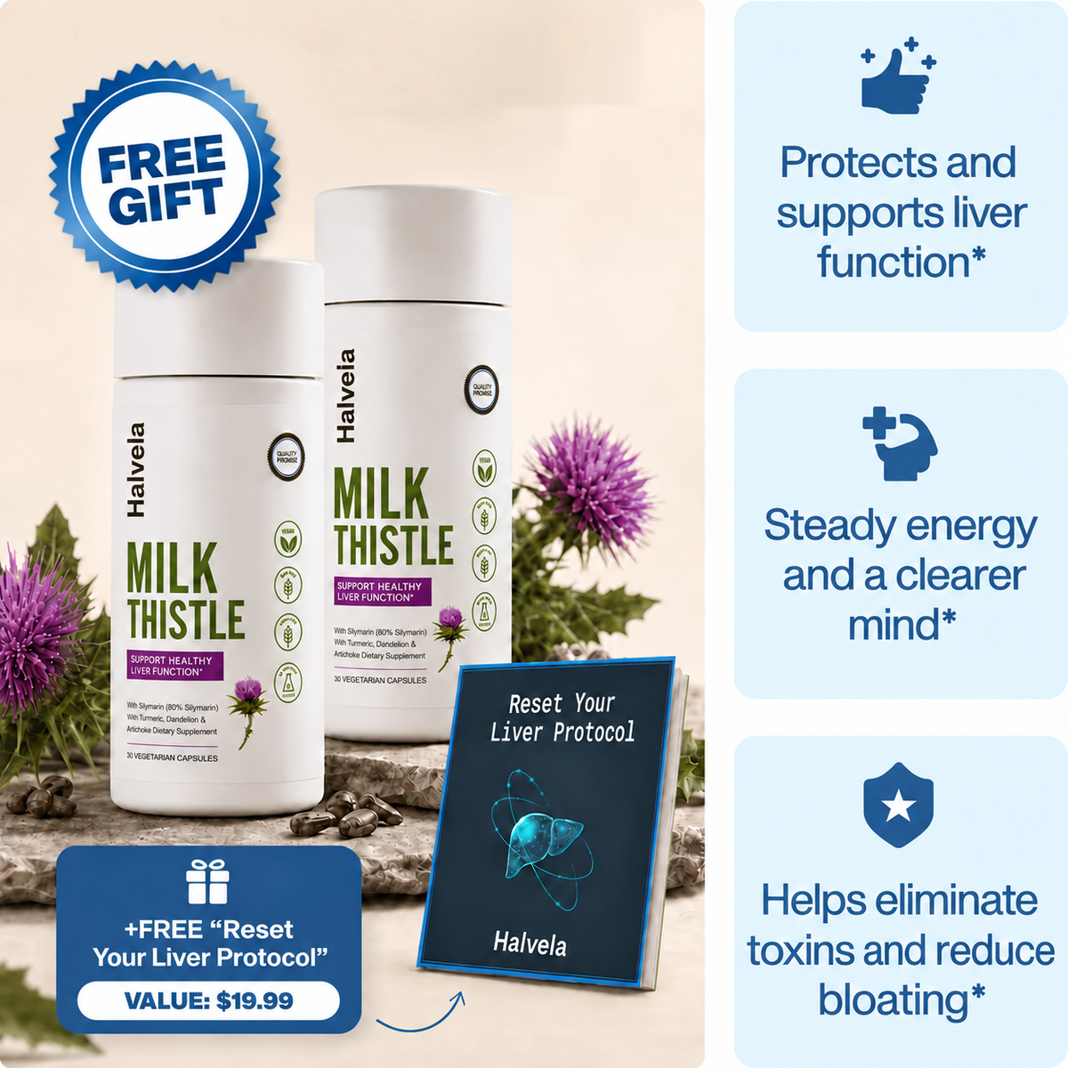 Halvela I Milk Thistle Liver Support 2.0